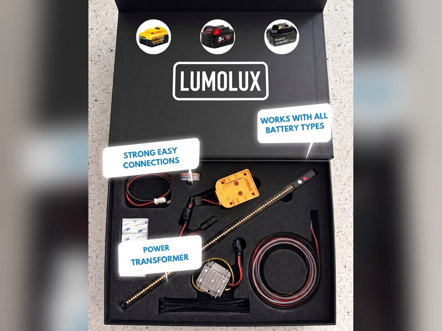 The LumoLux kit Nick built