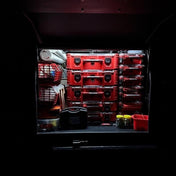 Truck cap lit up by LumoLux