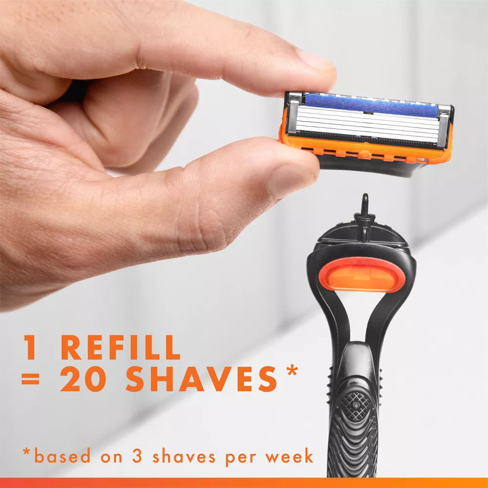 Manufacturer marketing claiming one refill equals 20 shaves